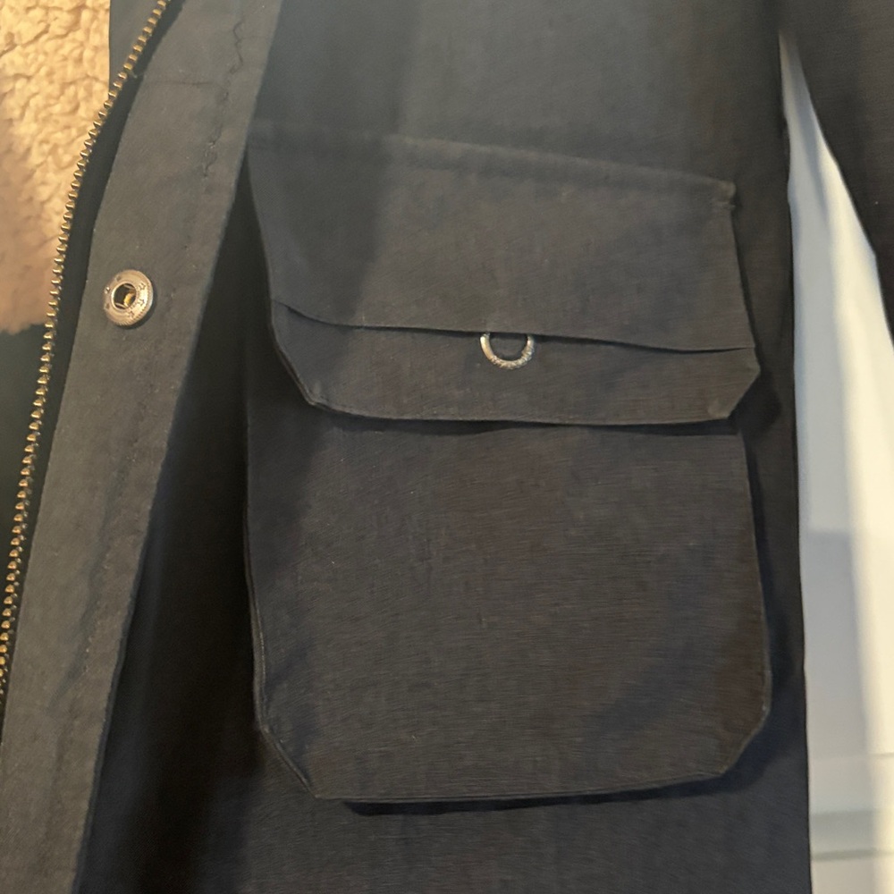 Appaman Black Winter Jacket with Faux Fur Hood - Picture 3 of 4